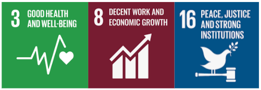 SDG - Goal 3, 8 en 16